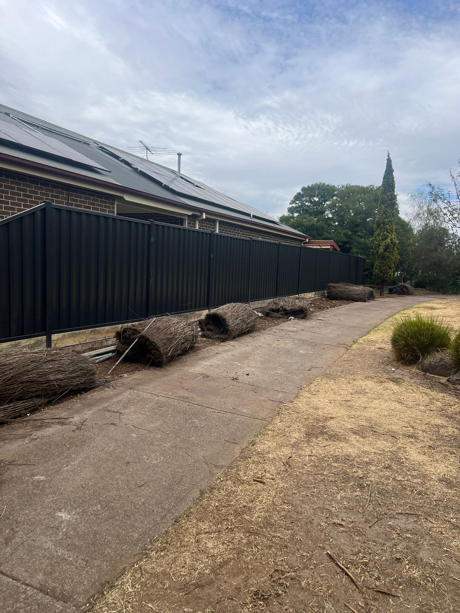New black Colorbond fence installed in Tarneit